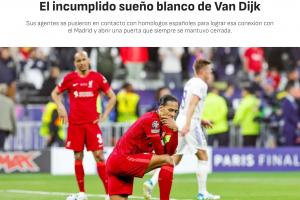 阿斯：范戴克今夏曾極力爭取轉(zhuǎn)會皇馬，但皇馬拒絕了這一選擇