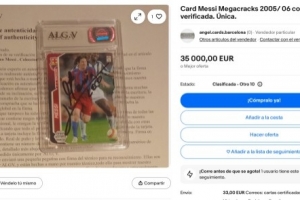 世體：梅西親簽的05-06賽季球星卡將被拍賣，估價高達3.5萬歐元