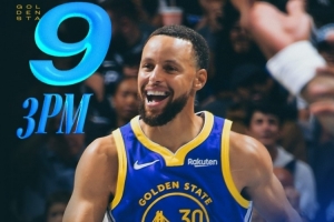 絕對領(lǐng)域！庫里生涯47次單場9+三分 比第2至第5名加起來還多2次