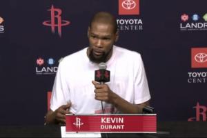 杜蘭特談自己的表現(xiàn)：詹庫哈激勵了我 向所有35歲+的老將們致敬！