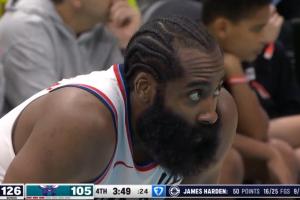 生涯第25次50+！哈登末節(jié)再度登場(chǎng)連續(xù)砍分 55分平聯(lián)盟賽季最高分