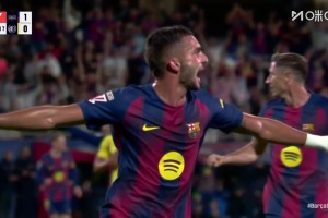 巴薩配合美如畫！奧爾莫腳后跟送助攻！費蘭跟進推射破門得手！